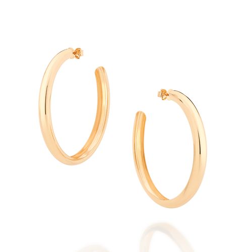 BRINCO BANHADO A OURO 18K MEIA ARGOLA