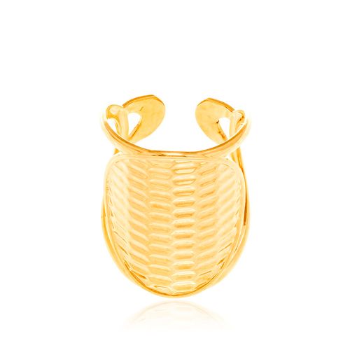 ANEL BANHADO A OURO 18K COM ARO AJUSTÁVEL