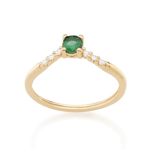 ANEL BANHADO A OURO 18K COM ZIRCÔNIAS