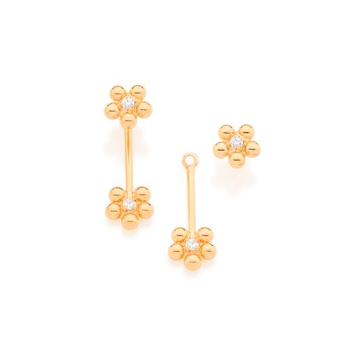 BRINCO BANHADO A OURO 18K COM ZIRCÔNIAS