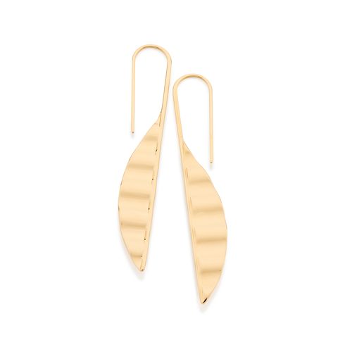 BRINCO BANHADO A OURO 18K FOLHA
