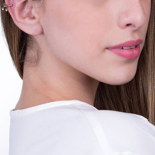 BRINCO PIERCING DE PRESSÃO BANHADO A OURO 18K COM CRISTAIS