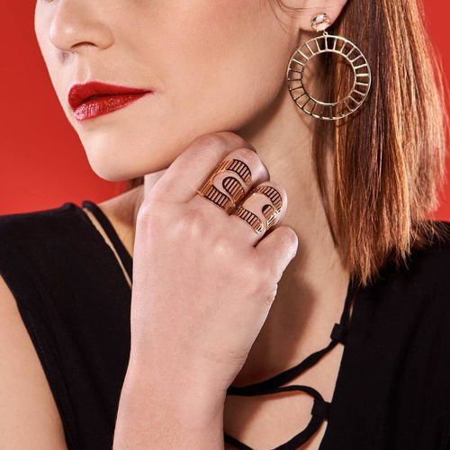 ANEL AJUSTÁVEL BANHADO A OURO 18K