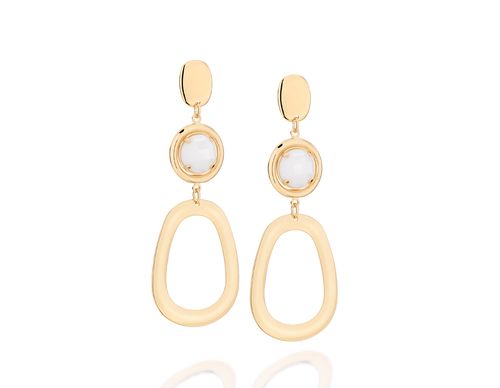 BRINCO BANHADO A OURO 18K COM PÉROLAS