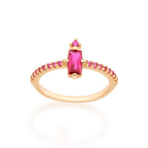 ANEL SKINNY RING BANHADO A OURO 18K COM ZIRCÔNIAS