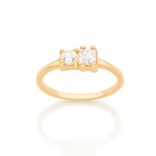 ANEL INFANTIL BANHADO A OURO 18K COM ZIRCÔNIAS