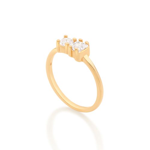 ANEL INFANTIL BANHADO A OURO 18K COM ZIRCÔNIAS