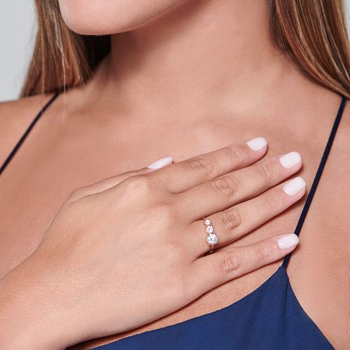 ANEL BANHADO A OURO 18K COM ZIRCÔNIAS