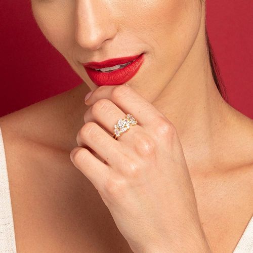 ANEL BANHADO A OURO 18K COM ZIRCÔNIAS