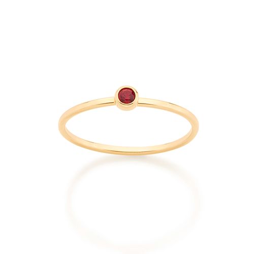ANEL INFANTIL SOLITÁRIO BANHADO A OURO 18K COM ZIRCÔNIA