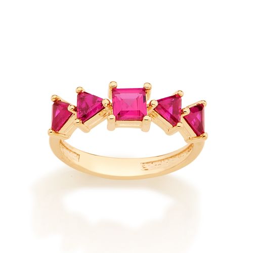 ANEL BANHADO A OURO 18K COM ZIRCÔNIAS