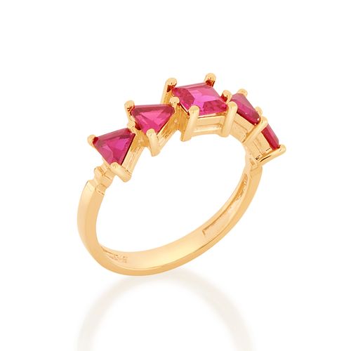 ANEL BANHADO A OURO 18K COM ZIRCÔNIAS