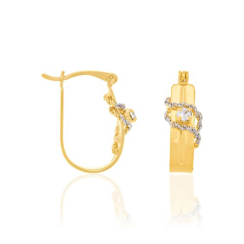 BRINCO BANHADO A OURO 18K ARGOLA COM CRISTAIS