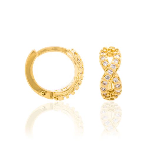 BRINCO ARGOLA BANHADO A OURO 18K