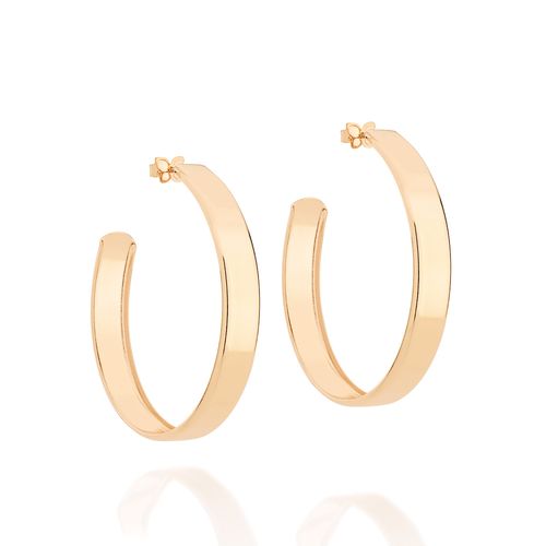 BRINCO BANHADO A OURO 18K MEIA ARGOLA