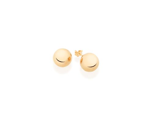 BRINCO BANHADO A OURO 18K BOLA