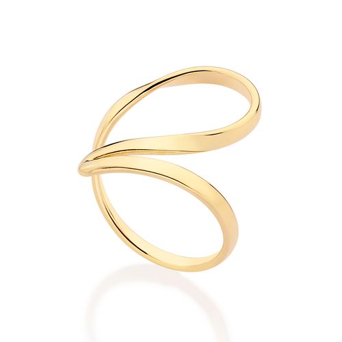 ANEL TORCIDO BANHADO A OURO