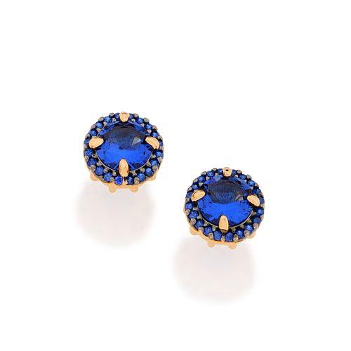 BRINCO BANHADO A OURO 18K COM RHODIUM NEGRO