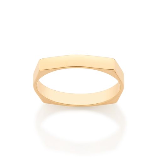 ALIANÇA GEOMÉTRICA BANHADA A OURO 18K