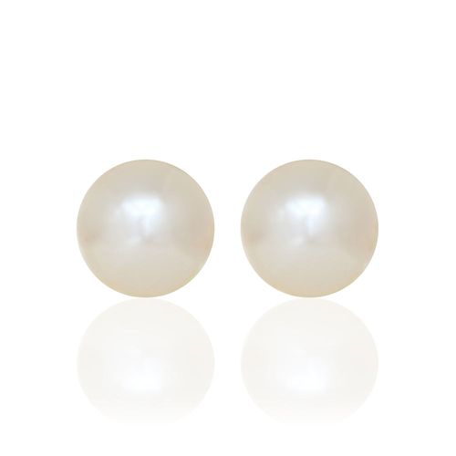 BRINCO SOLITÁRIO BANHADO A OURO 18K COM PÉROLAS