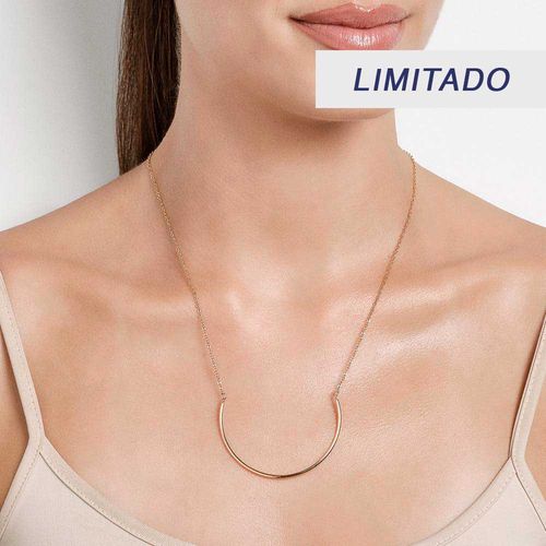 GARGANTILHA MODERNA BANHADA A OURO 18K