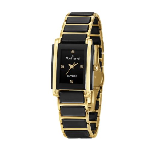 RELÓGIO ANALÓGICO SOCIAL PRETO COM DOURADO