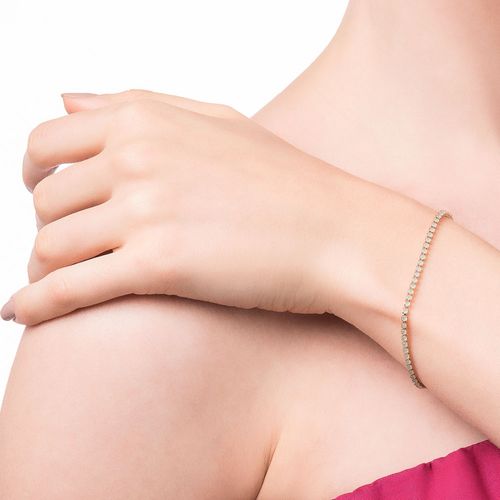 PULSEIRA RIVIERA BANHADA A OURO 18K