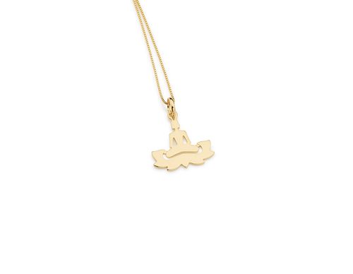 PINGENTE BANHADO A OURO 18K MEDITAÇÃO