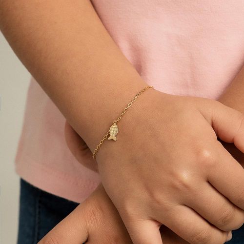PULSEIRA COM PEIXE PENDURADO BANHADA A OURO 18K