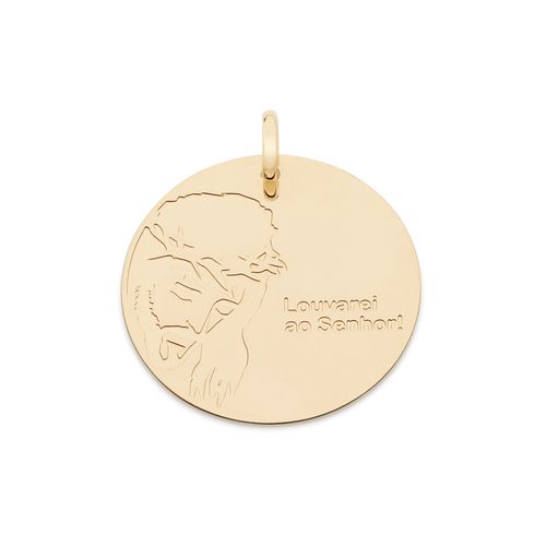 PINGENTE BANHADO A OURO 18K NO FORMATO FACE DE JESUS