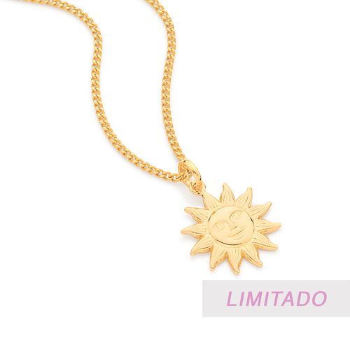 PINGENTE SOL BANHADO A OURO 18K