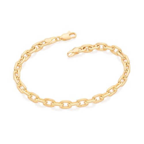 PULSEIRA CORRENTE CADEADO BANHADA A OURO 18K