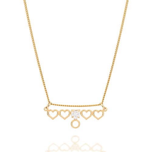 PINGENTE CANGA CORAÇÕES BANHADO A OURO 18K