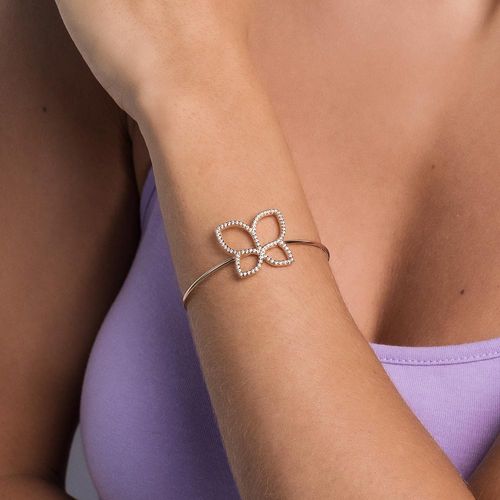 BRACELETE BORBOLETA BANHADO A OURO 18K COM ZIRCÔNIAS