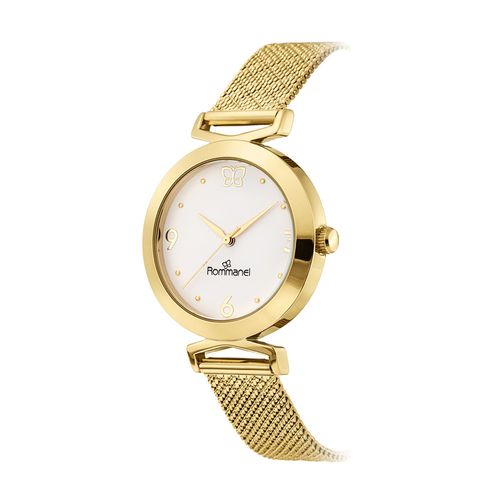 RELÓGIO ANALÓGICO SOCIAL DOURADO