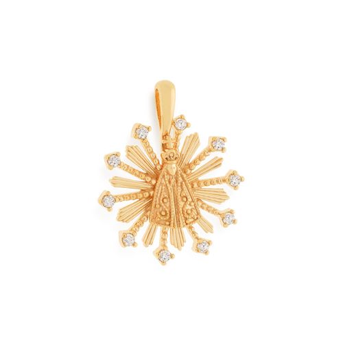 PINGENTE BANHADO A OURO 18K NOSSA SENHORA APARECIDA