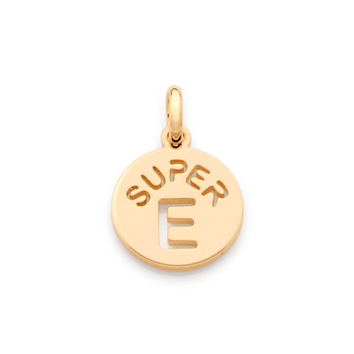 PINGENTE INFANTIL BANHADO A OURO 18K LETRA-LETRA E