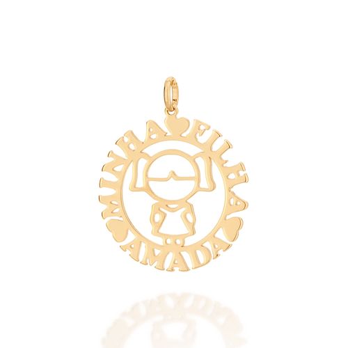 PINGENTE BANHADO A OURO 18K MINHA FILHA AMADA