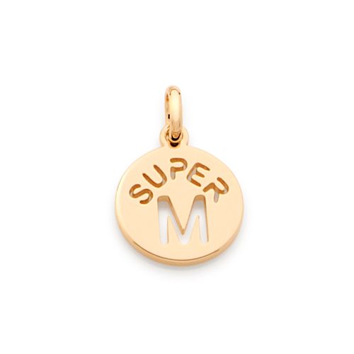 PINGENTE INFANTIL BANHADO A OURO 18K LETRA-LETRA M