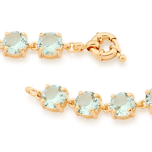 PULSEIRA BANHADA A OURO 18K COM CRISTAIS