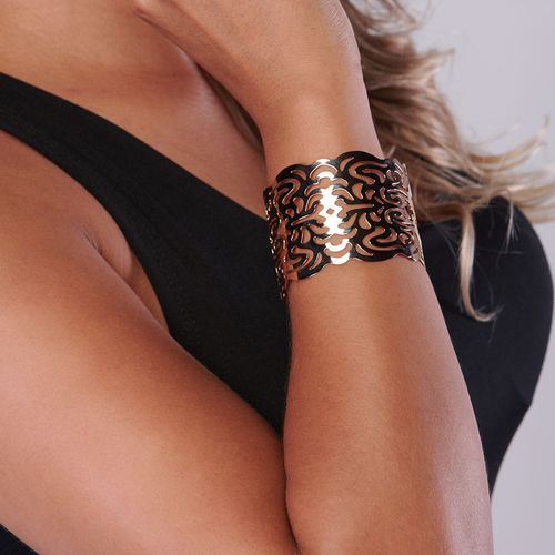 BRACELETE BANHADO A OURO 18K ESTILIZADO