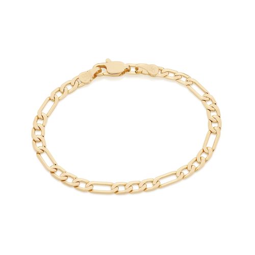 PULSEIRA BANHADA A OURO 18K FIO ELOS LISOS BATIDO