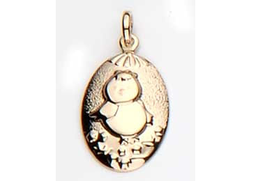 PINGENTE BANHADO A OURO 18K PINTINHO