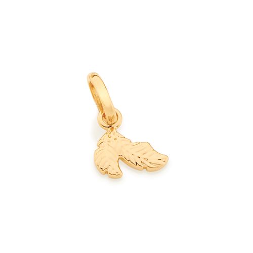 PINGENTE PENA BANHADO A OURO 18K