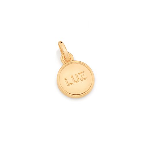 MEDALHA LUZ BANHADA A OURO 18K