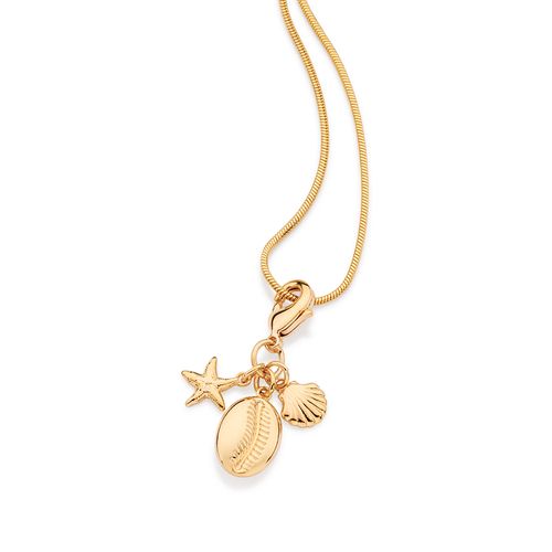 PINGENTE COM BERLOQUES ELEMENTO MAR BANHADO A OURO 18K