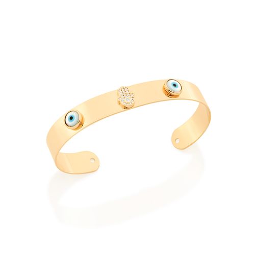 BRACELETE PROTEÇÃO BANHADO A OURO 18K