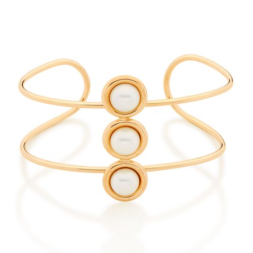 BRACELETE BANHADO A OURO 18K COM PÉROLAS
