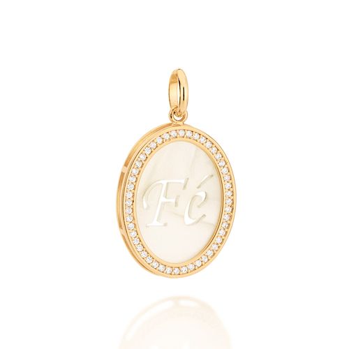 PINGENTE FÉ BANHADO A OURO 18K