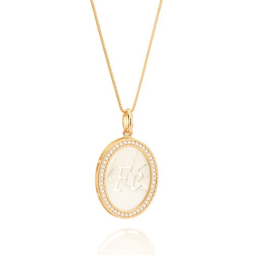 PINGENTE FÉ BANHADO A OURO 18K